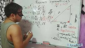 asian nerd teacher breaks down sexual math angles in bedroom lesson