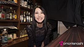 bar owner with huge tits negotiates porn threesome creampie deal 😍🍑💦