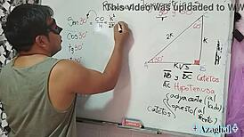 asian nerd teacher breaks down sexual math angles in bedroom lesson