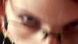 oh karla rose fumblin this sloppy pov condom blowjob deepthroatin wet redhead glasses slut style