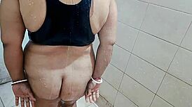 Just Married Desi Bhabi Bathes Naked with Big Tits Ass