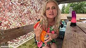 hot latex dildo stretches my prolapsed pussy on these steamy summer days