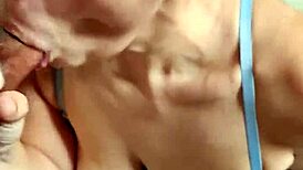 almost caught cumming on cute sailor wife shower handjob blowjob at office