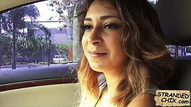 hot teen babe rides cock outdoors for ride spying hitchhiker pickup sarai part 2