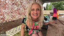 hot latex dildo stretches my prolapsed pussy on these steamy summer days