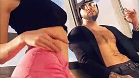 Hot Pornstar Sasha Rose Teases Juicy Ass Tits in Sexy Outdoor Striptease Dance