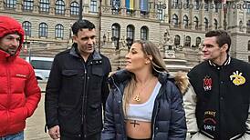 Silvia Dellai wet DAP 3-on-1 double anal cum swallow