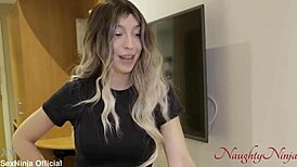 Step-mom's Big Ass Fishnet Ride Motivates With Taboo Cowgirl Squirting