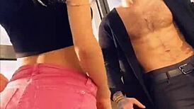 Hot Pornstar Sasha Rose Teases Juicy Ass Tits in Sexy Outdoor Striptease Dance