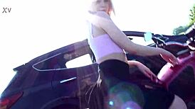 Cute Eva Barbie Takes Hard Outdoor Anal Pounding