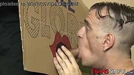 stockings tranny morena black rides cock for sticky facial finish