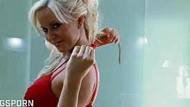 wow big tits blonde milf rams huge dildo deep in her hungry ass