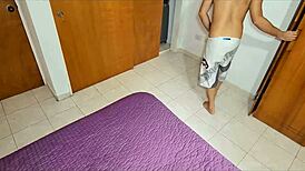 Latina Schoolgirl’s Homemade Anal Creampie with Stepsis Adventure