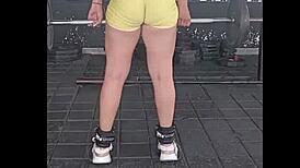 nicole medallo sweats at the gym building that hot latina body to please guys doggystyle