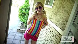 blonde cutie mackenzie moss slurps that rough donger with squirting fun 😍💦