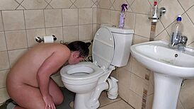 bbw tells you lick public toilet during her cum countdown humiliation