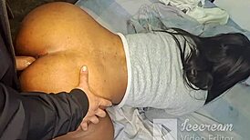 morena screams pleasure as colombian stud pounds her fat ass outdoors publicly