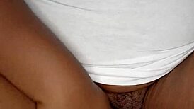 Bbw mom fingers wet pussy while hubby is out