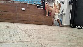 watching my sexy latina housewife ride bareback big cock moans deepthroat doggystyle cuckold rough