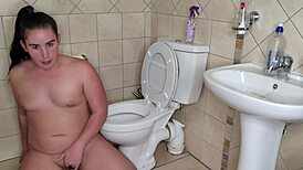 bbw tells you lick public toilet during her cum countdown humiliation