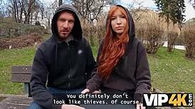 she's got big tits but her boyfriend can't satisfy so i pick her up outdoors for hardcore cheating sex