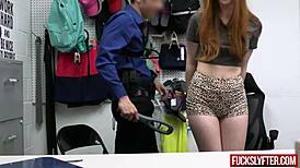 Jane rogers caught shoplifting sucks boss cock for deepthroat mercy