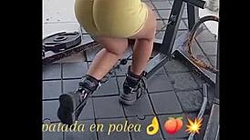 nicole medallo sweats at the gym building that hot latina body to please guys doggystyle