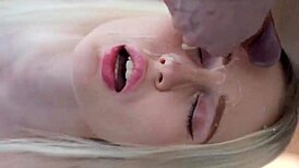 busty blonde car fuck ends with sloppy facial 💦