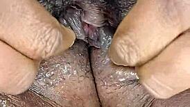 Bbw mom fingers wet pussy while hubby is out