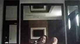 Filmed brazilian slut anal pounding while cuckold watches motel fuck