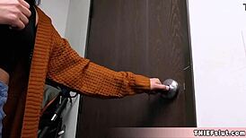 pretty vanessa's pussy punished rough by mall cop