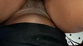 amateur couple moans loud as huge cock stretches her tight pussy till creampie inside