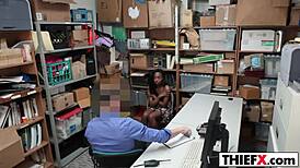 Daya Knight Punished With Boobs In Garage Burglar Fuck