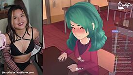 exotiqfox masturbates solo as filipina meru succubus in fans' livestream reaction highlights 1-5