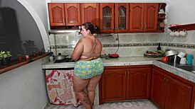 Friend's Wife Gets Fucked Raw in Kitchen Heat