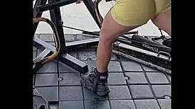 nicole medallo sweats at the gym building that hot latina body to please guys doggystyle