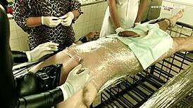 Dominatrix Mistress April Pierces Rosie's Pussy Wet!