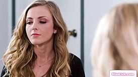 lesbian pa immediately starts licking pussy in domination scene