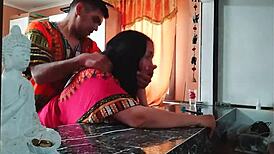 Fucking My Indian Stepmom Hard in Kitchen Doggystyle Creampie Big Ass Whore!