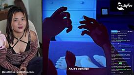 exotiqfox masturbates solo as filipina meru succubus in fans' livestream reaction highlights 1-5