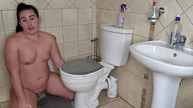 bbw tells you lick public toilet during her cum countdown humiliation