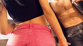 Hot Pornstar Sasha Rose Teases Juicy Ass Tits in Sexy Outdoor Striptease Dance