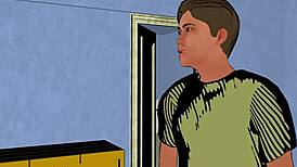 pregnant asian slut fists wet pussy then takes nephew creampie doggystyle