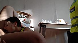 hot police babes in steamy threesome licking pussies to cum