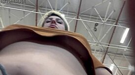 damn she's hot fingering wet pussy tits while shopping supermarket hidden cam