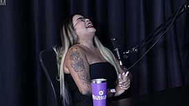 Suellen barrar traumatised by big cock in black rain fetish on sheer red