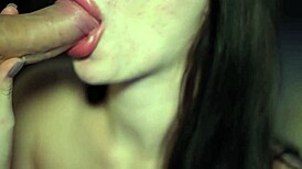 Try holding back from massive cumshots flooding mouths lips in sensual close-up swallows