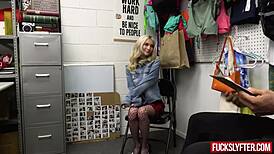 Shy Blonde Emma Rosie Sucks Cock Deep in Office Confession