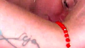 her blue eyes widen at huge cock before deepthroat bliss takes over