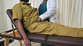 lucky driver scores handjob from cute doctor in taxi